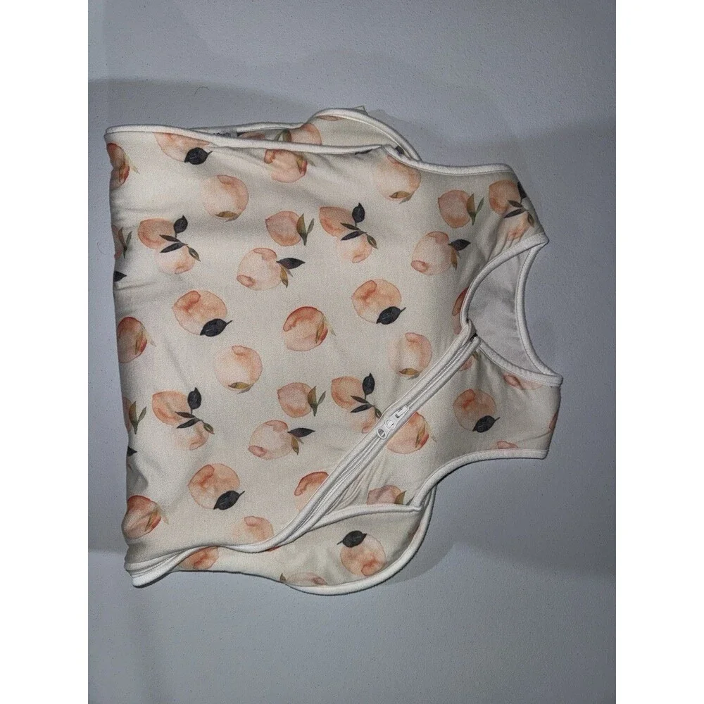 Copper Pearl Wearable Blanket Sleep Sack Peach Fruit Print Zipper 6-12M